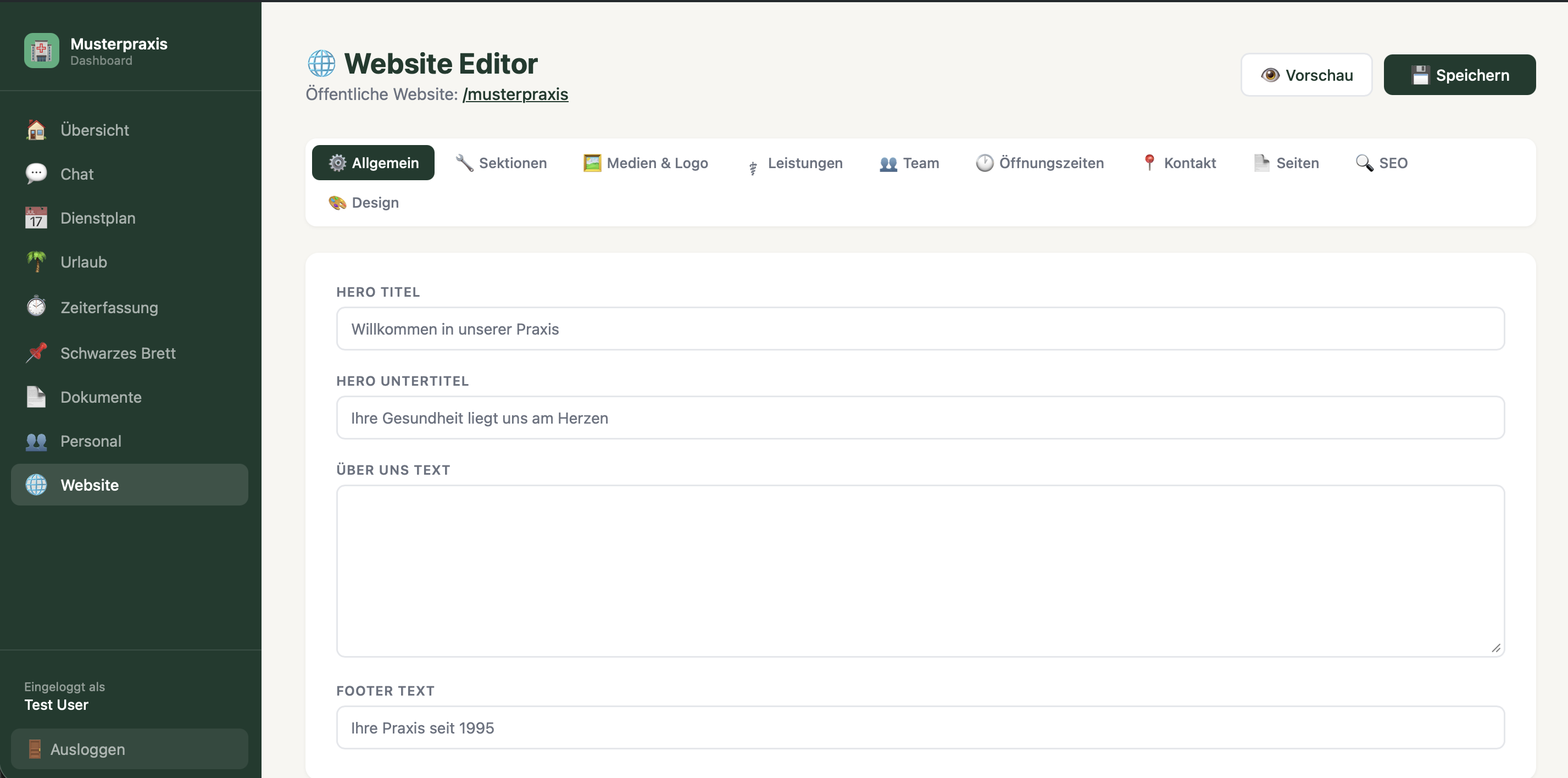 Praxento Internetseiten-Builder